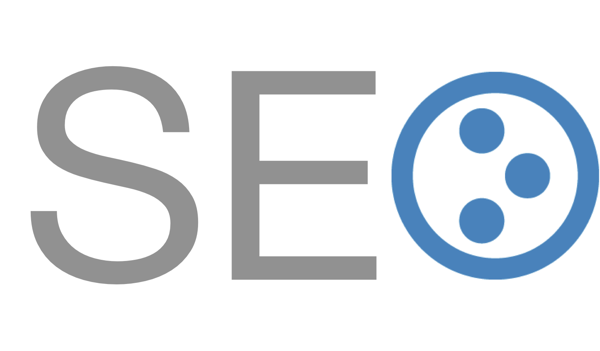 Schriftzug SEO mit den Plone-Punkten aus dem Logo.